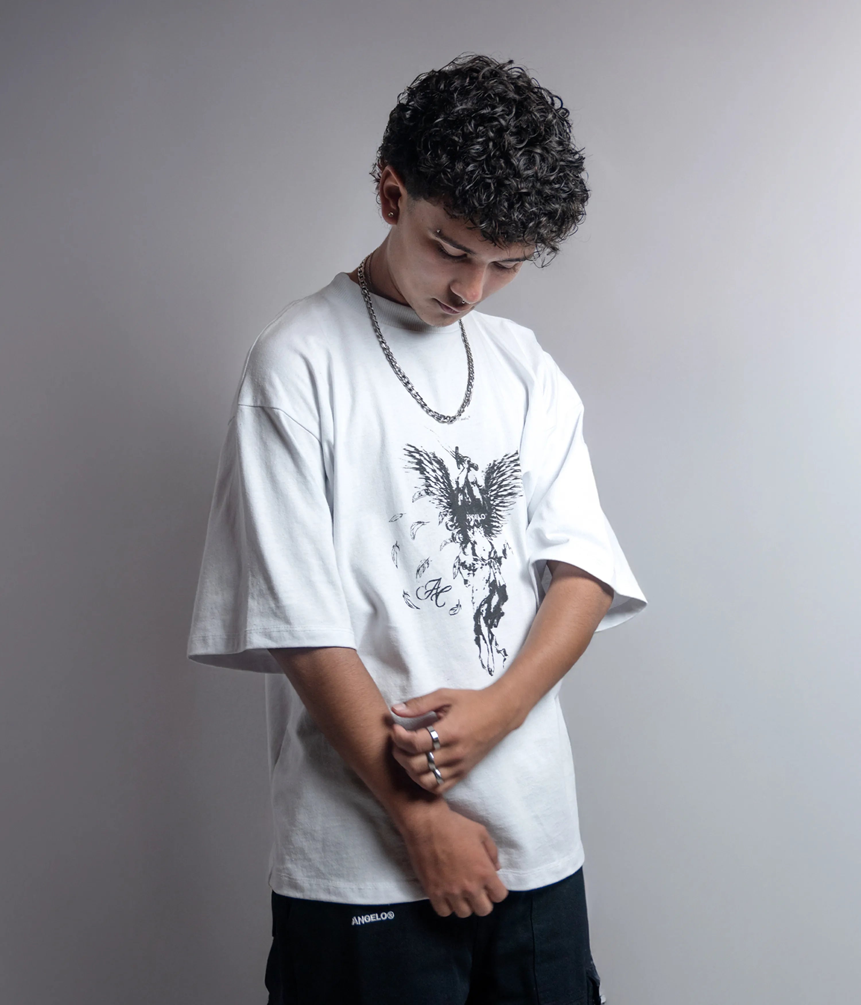 Pack de 3 Camisetas en blanco, negro y verde