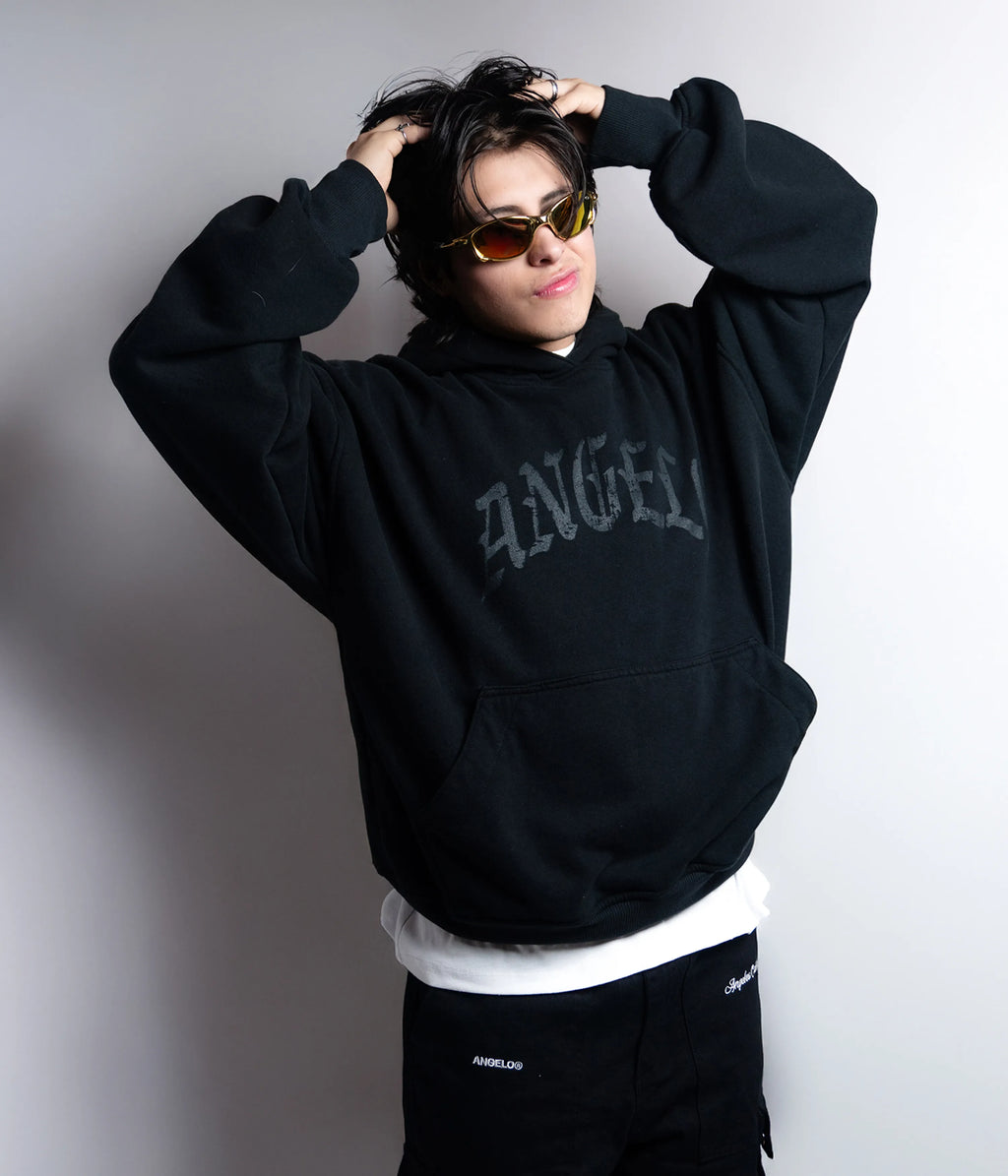 Sudadera estampada "ANGELO" Negra