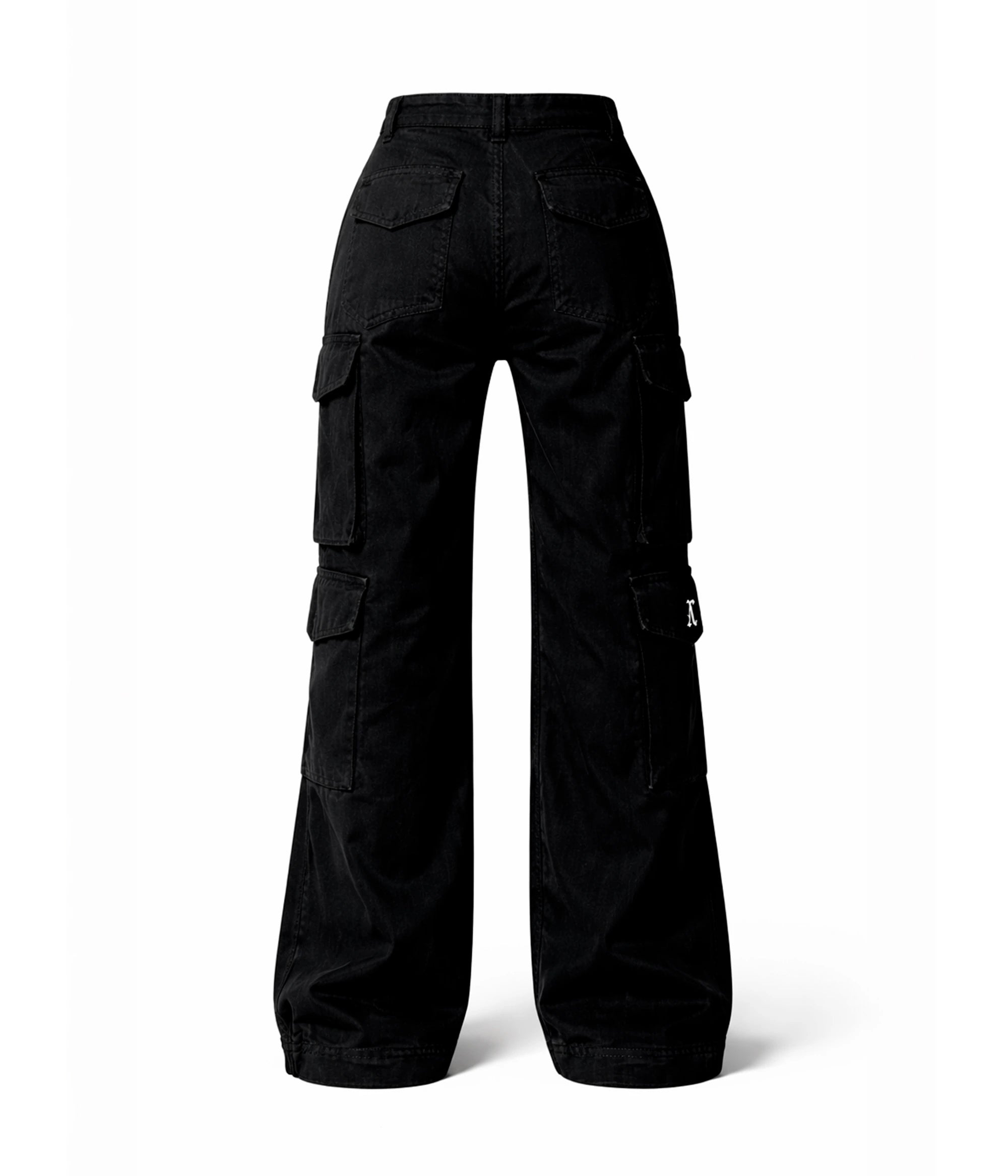 Pantalón Cargo Loose Fit, Corte femenino Negro